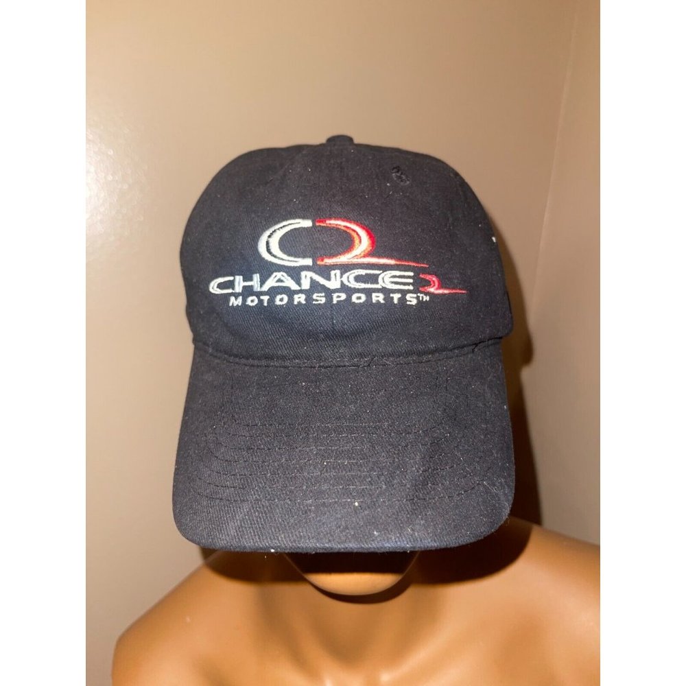 Chance 2 Motorsports Black Strapback Hat Dale Earnhardt Jr #8 Adjustable Cap